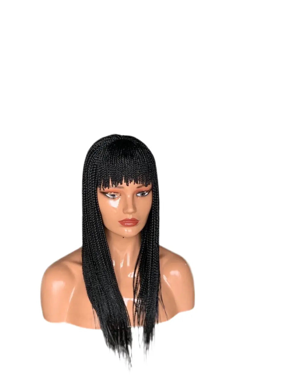 Bangs Braids Black Wig UUBRAIDEDWIGS