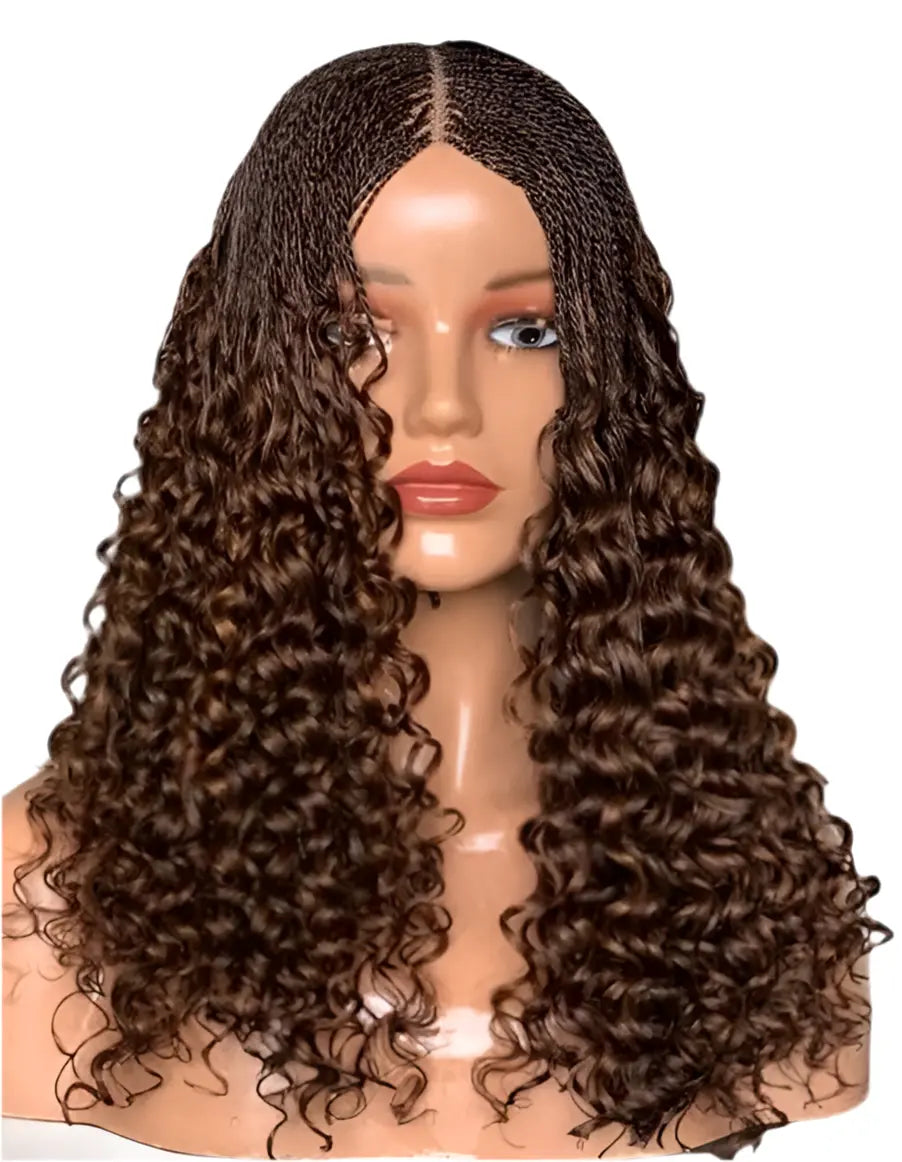 Unique Glueless Micro Twist Wig With Curly Ends Wear and Go UUBRAIDEDWIGS