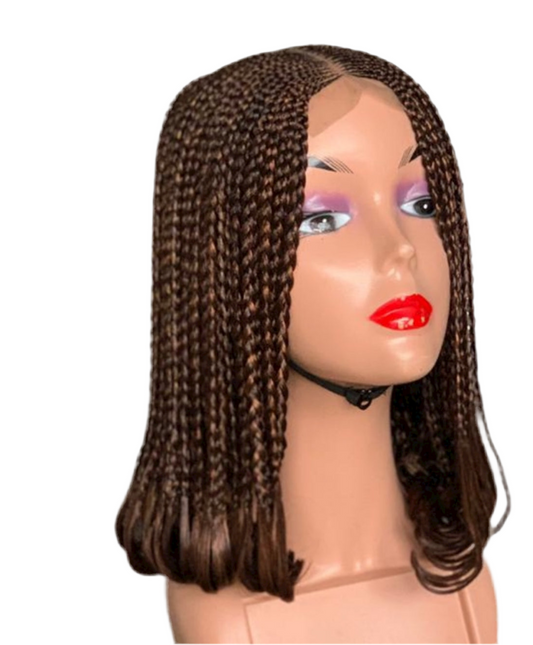 Middle Part Bob Cornrow with Thick ends