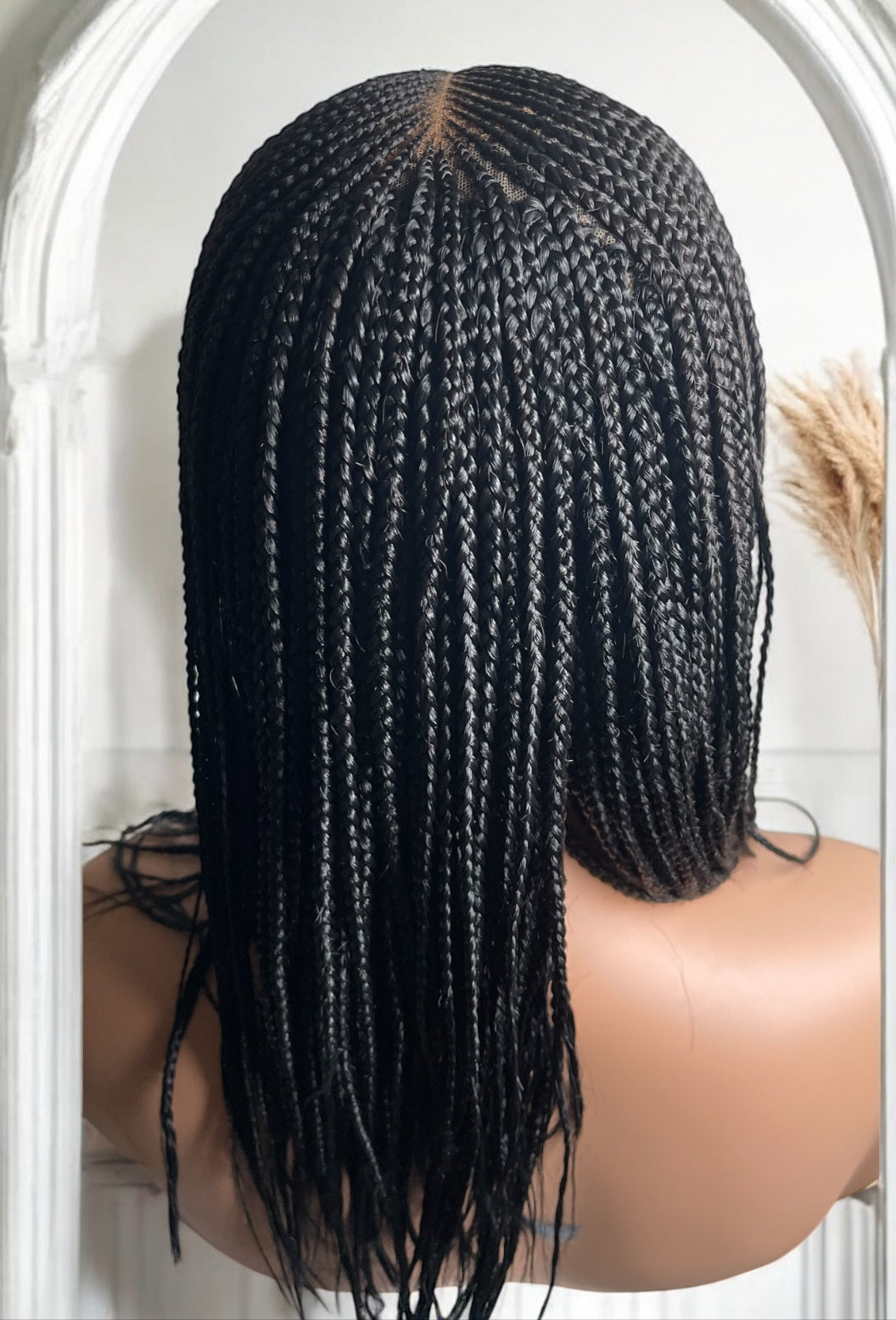 Center part Cornrow Black