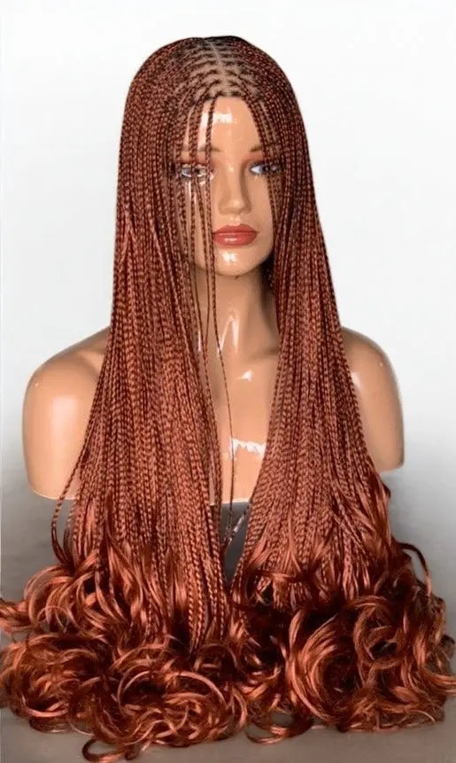 Spiral Curls Braids Wig Ready To Wear No Lace Cutting UUBRAIDEDWIGS