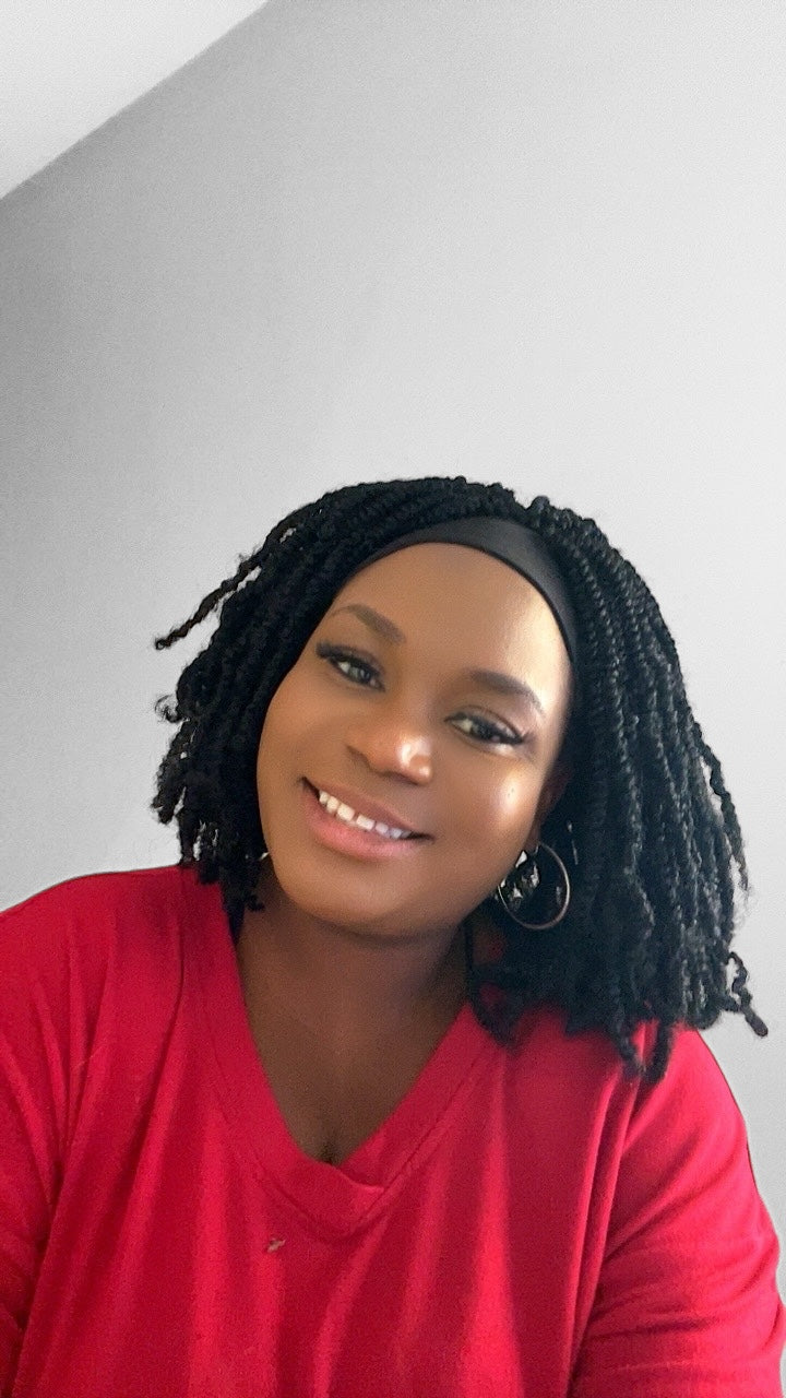 Kinky Short HeadBand Wig Black