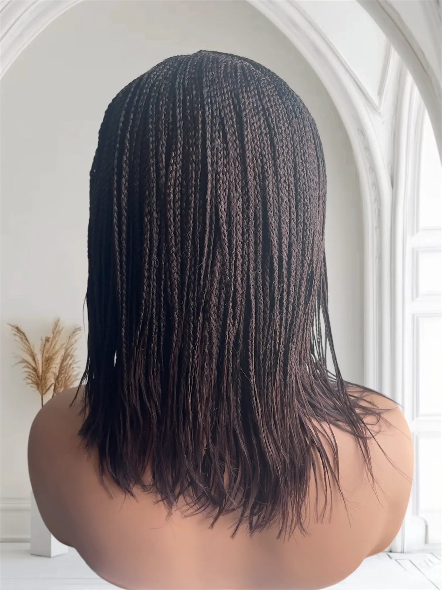 Cornrow Braided Wig Color 33 Glueless Wear and Go UUBRAIDEDWIGS