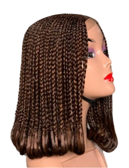 Middle Part Bob Cornrow with Thick ends