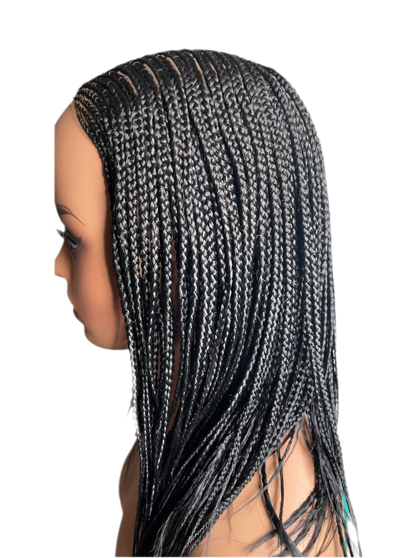 Center part Cornrow Black