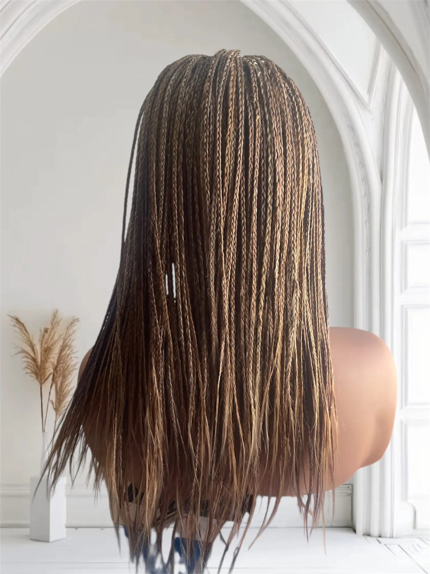 Small Box Braids Mix Blonde Lightweight Easy Wear and Go Hair Extensions UUBRAIDEDWIGS