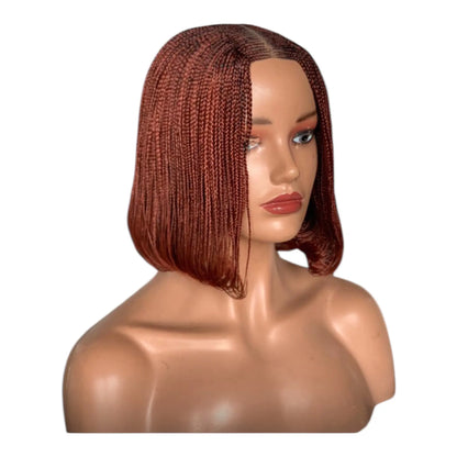Middle Part Cornrow Wig Lightweight No Lace Cutting Pre Tinted Lace UUBRAIDEDWIGS