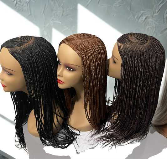C-Part Cornrow Wig Black