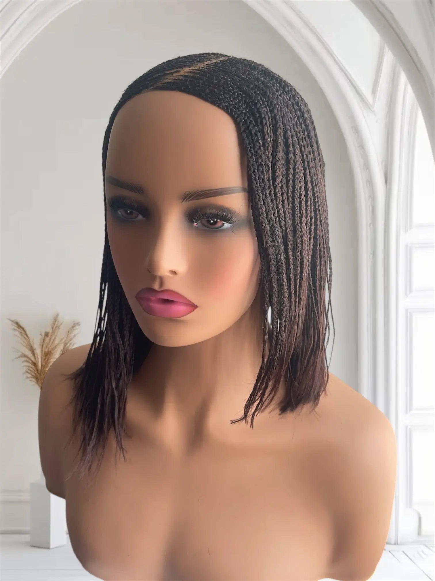 Cornrow Braided Wig Color 33 Glueless Wear and Go UUBRAIDEDWIGS