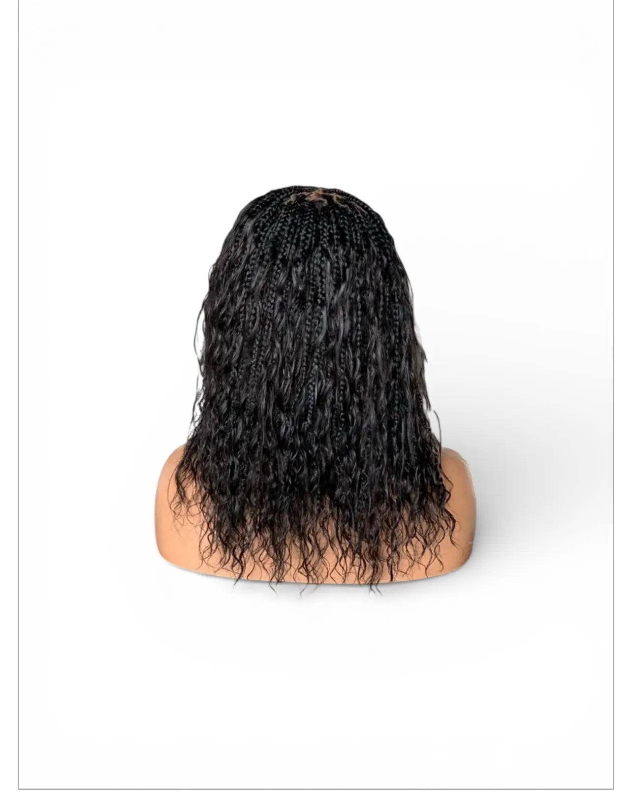 Boho Braids Black Wig With Human Hair Blend Lightweight Easy Wear UUBRAIDEDWIGS
