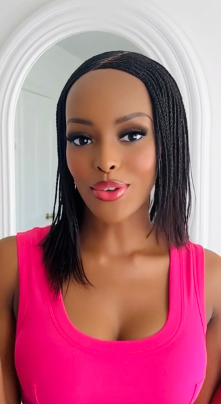 Cornrow Braided Wig Color 33 Glueless Wear and Go UUBRAIDEDWIGS