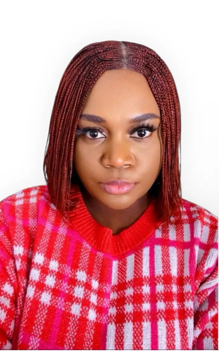 Middle Part Cornrow Wig Lightweight No Lace Cutting Pre Tinted Lace UUBRAIDEDWIGS