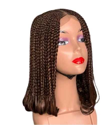 Middle Part Bob Cornrow with Thick ends