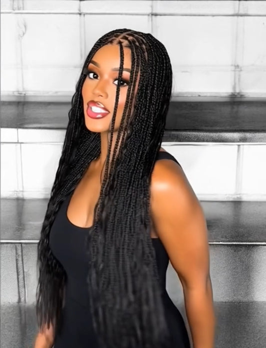 Boho Goddess Braids With Human Hair Extensions UUBRAIDEDWIGS