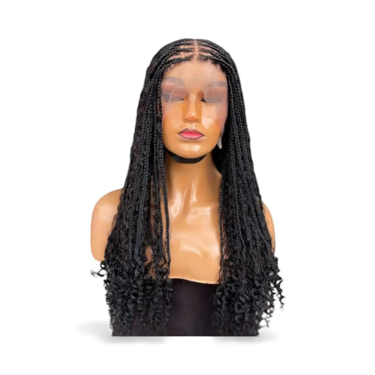 Human hair knotless Braids UUBRAIDEDWIGS