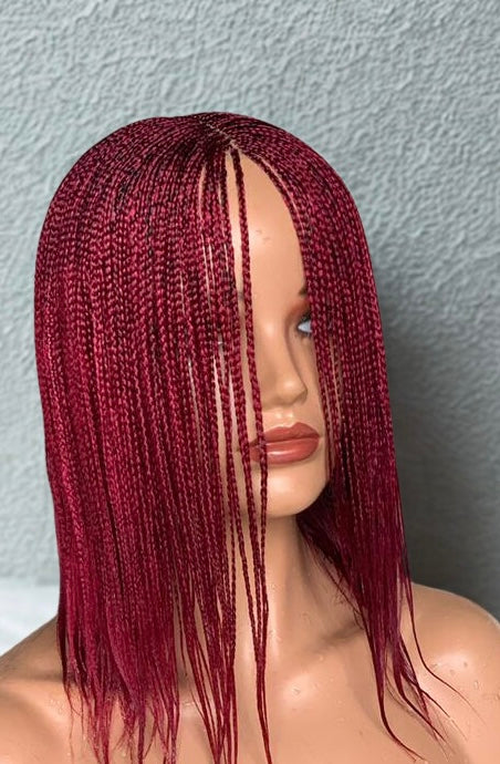Box Braids Burgundy Color