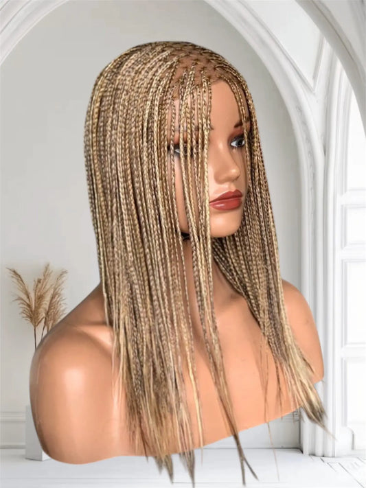 Small Box Braids Mix Blonde Lightweight Easy Wear and Go Hair Extensions UUBRAIDEDWIGS
